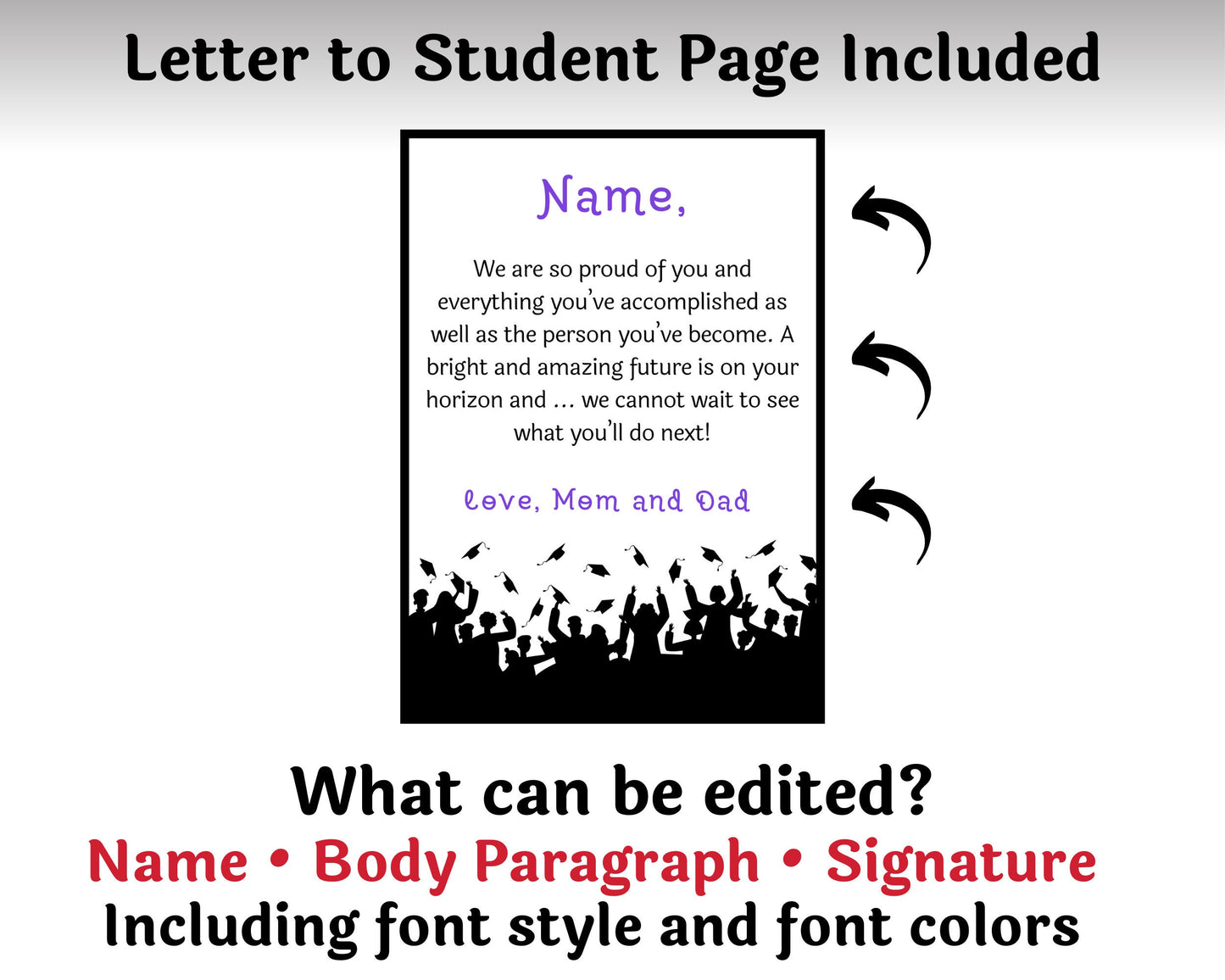 Editable College Survival Gift Card Book Gift for College Students — Instant Download