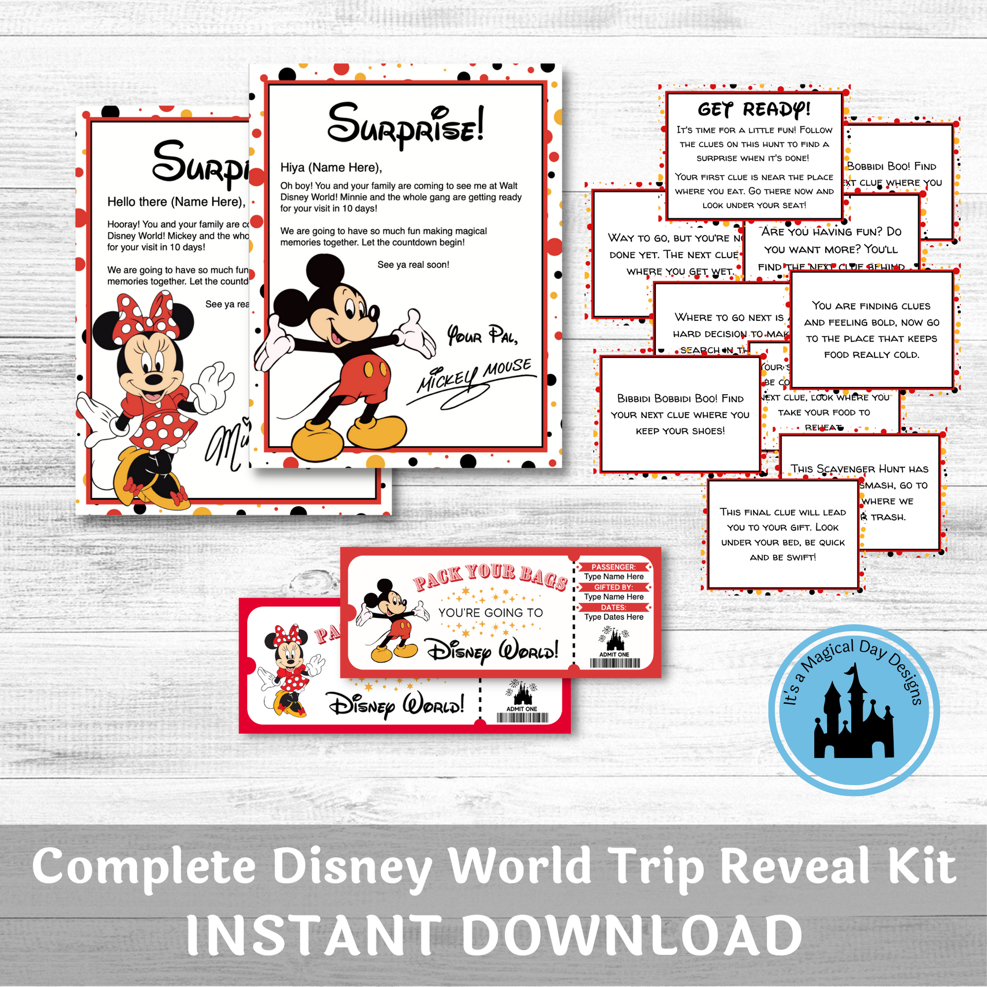 Complete Disney World Trip Reveal Kit – Itsamagicaldaydesigns, image size:1920x1920