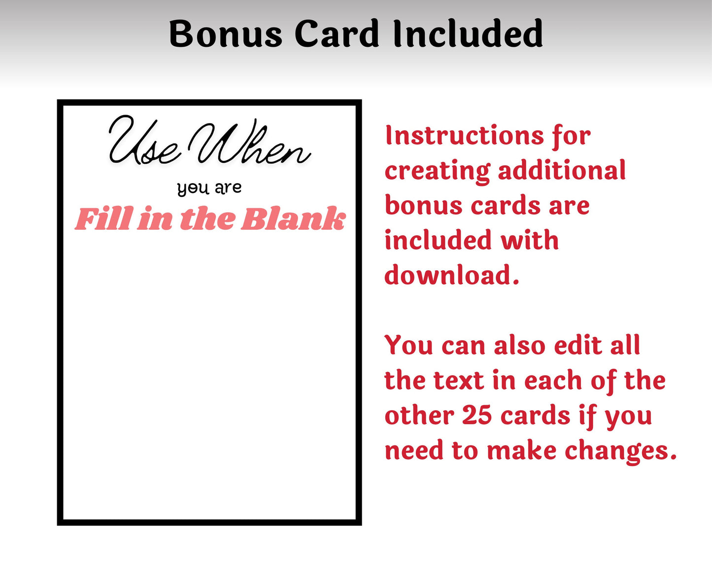 Editable College Survival Gift Card Book Gift for College Students — Instant Download