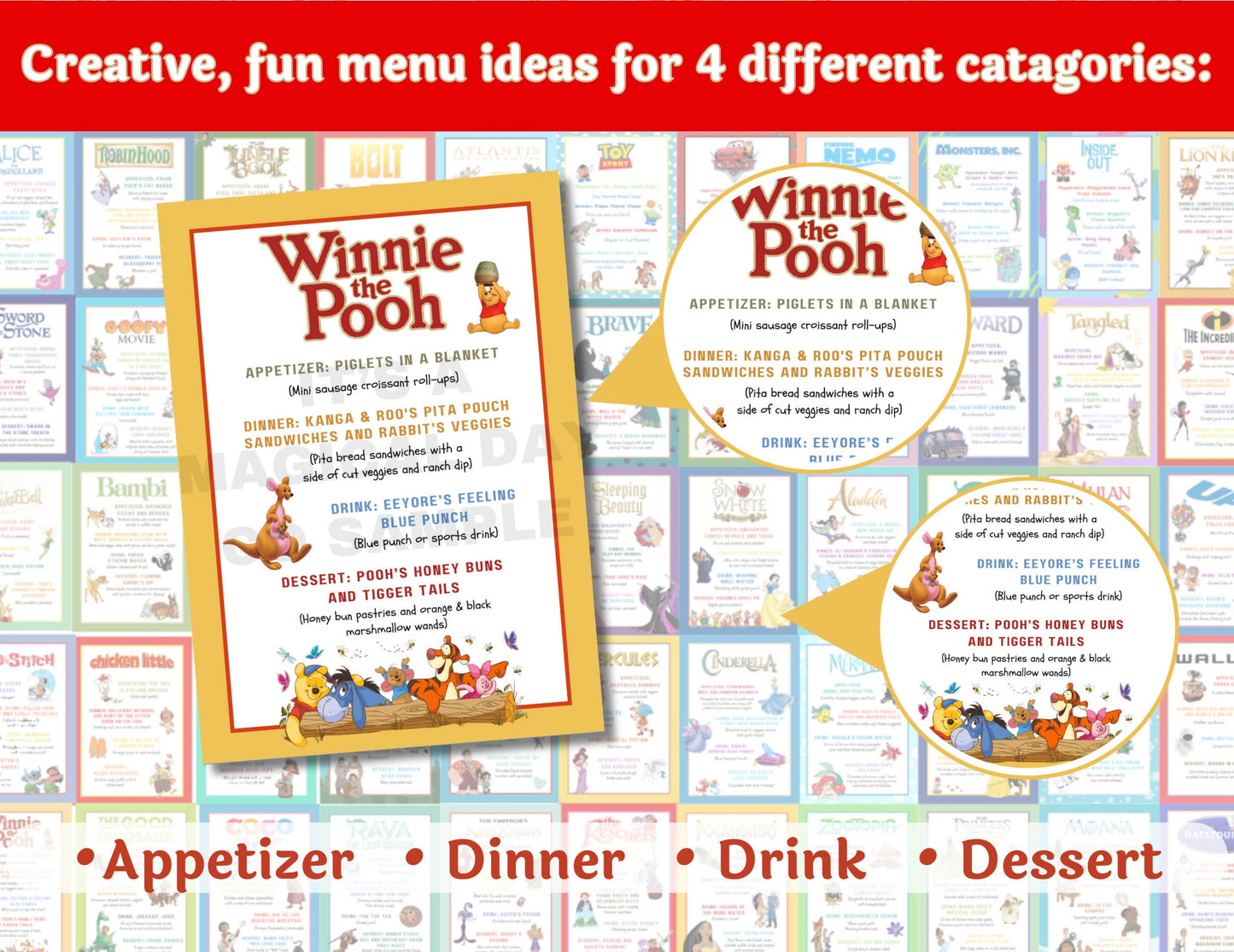 50 Disney Theme Park Dinner and a Movie Night Menus