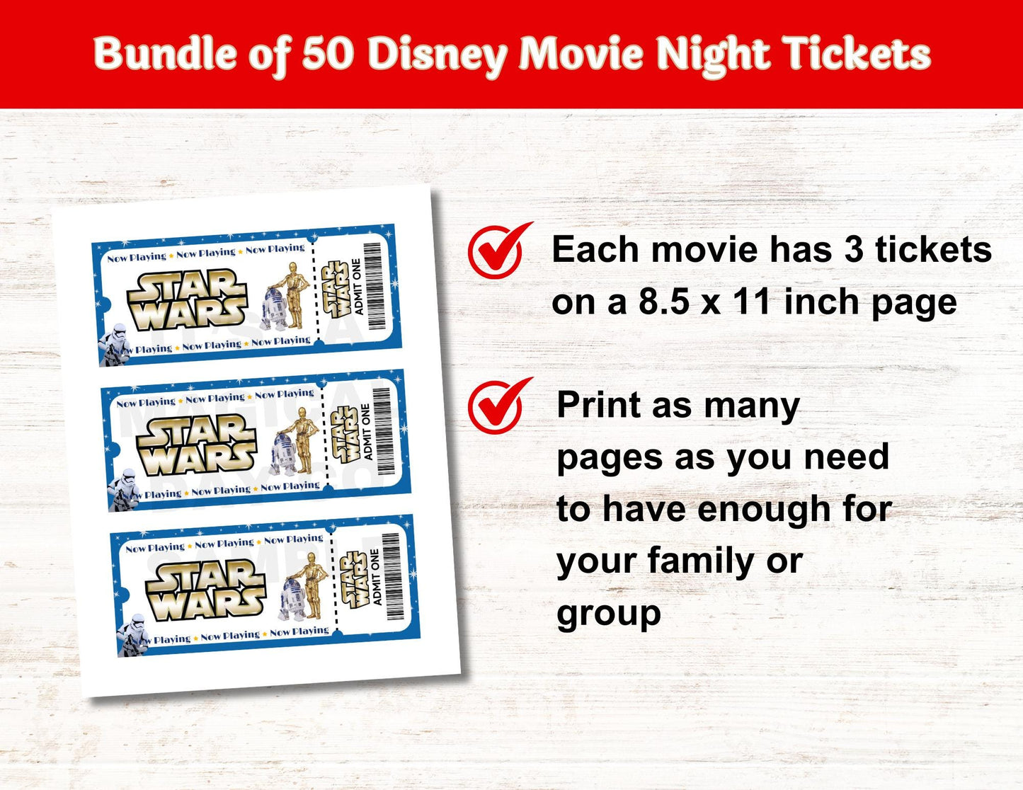 50 Disney Theme Park Dinner and a Movie Night Tickets