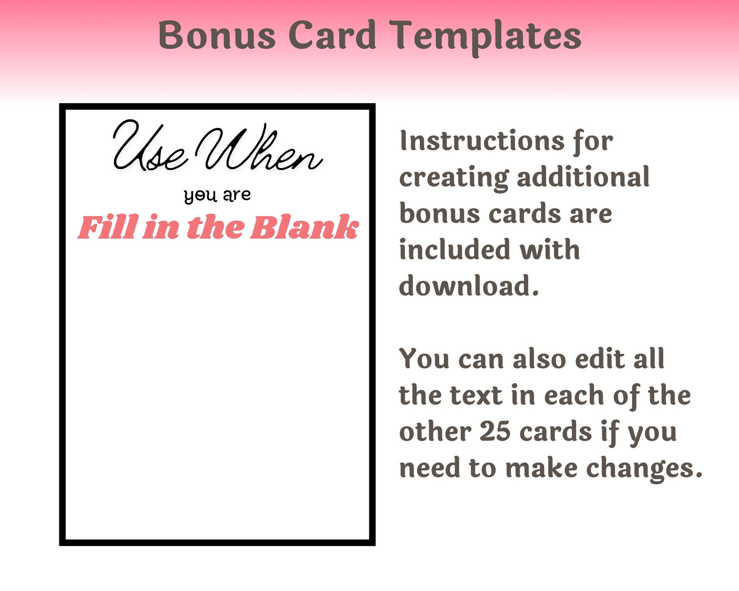 Editable Mother's Day Gift Card Book for Moms — Instant Download