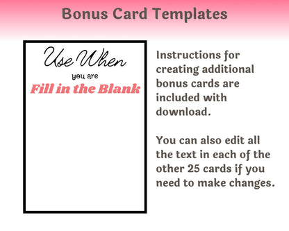 Editable Mother's Day Gift Card Book for Moms — Instant Download