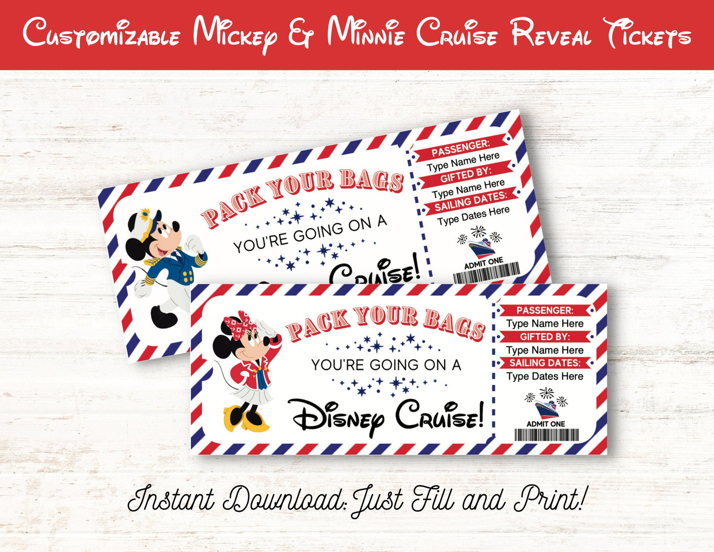 Complete Disney Cruise Trip Reveal Kit — Instant Download