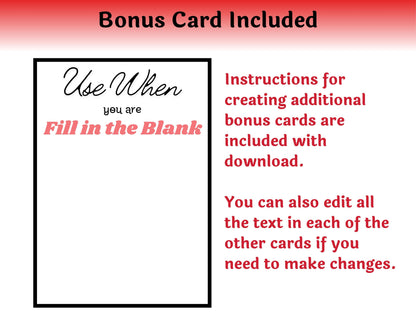 Editable Curious You College Survival Gift Card Book — Instant Download