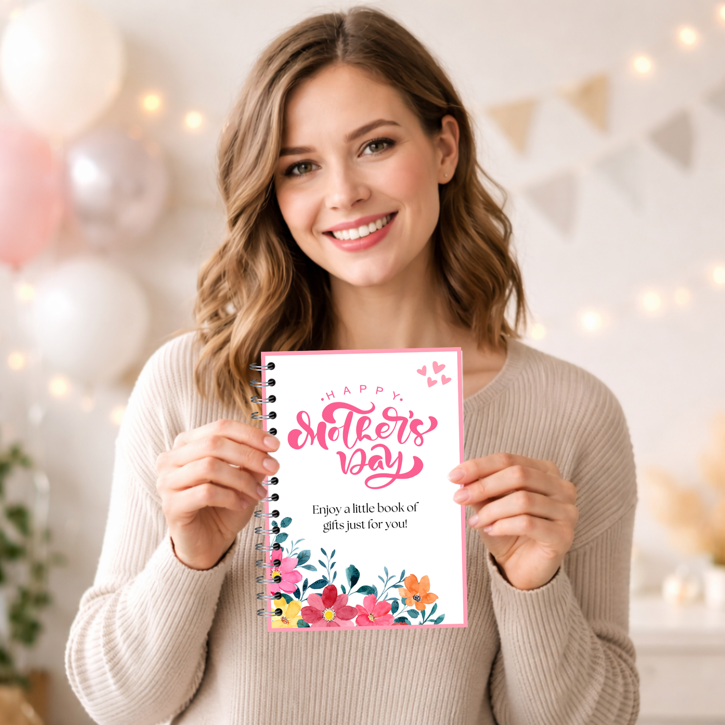 Editable Mother's Day Gift Card Book for Moms — Instant Download