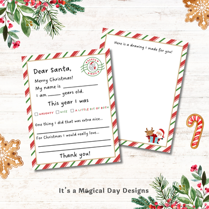 Christmas Letter to Santa Printable North Pole Letter