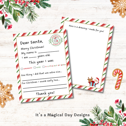 Christmas Letter to Santa Printable North Pole Letter