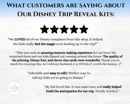 Editable Disney Princess Trip Reveal Letter