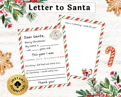Christmas Letter to Santa Printable North Pole Letter