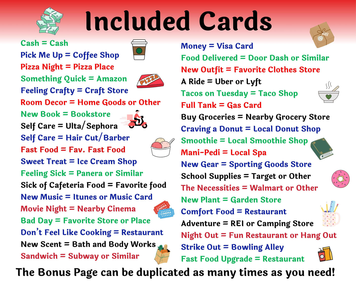 Editable Curious You College Survival Gift Card Book — Instant Download