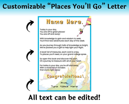 Editable College Survival Gift Card Book for Students — Instant Download