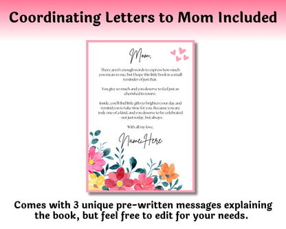 Editable Mother's Day Gift Card Book for Moms — Instant Download