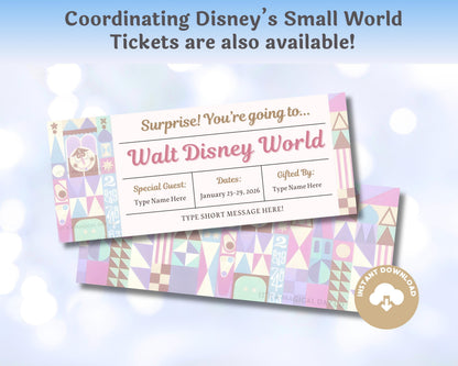 Disney Letter from Mickey and Minnie It's a Small World Trip Reveal Letter